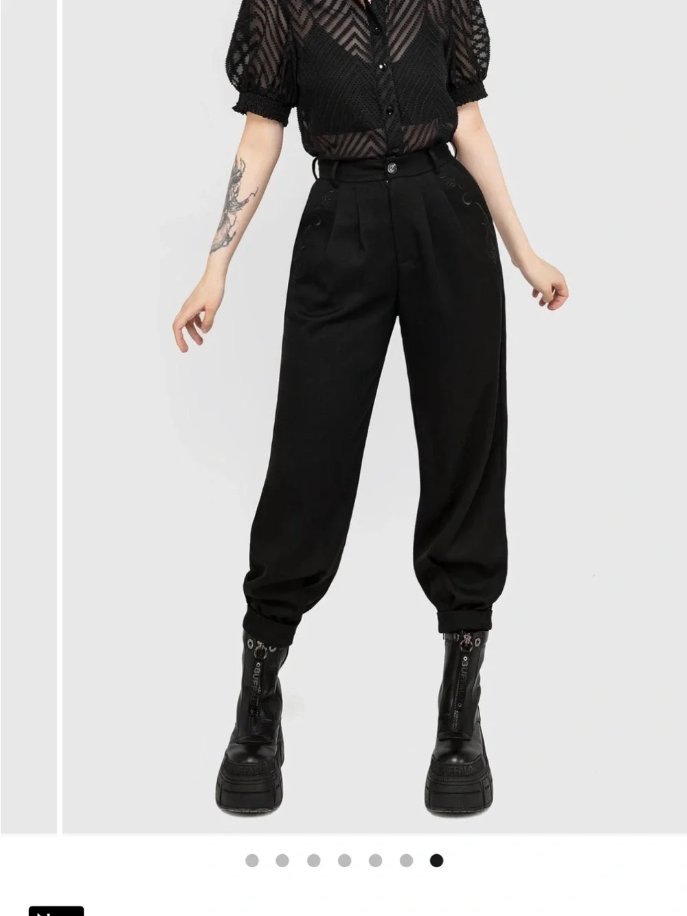 Disturbia Dianne Embroidered Balloon Trousers